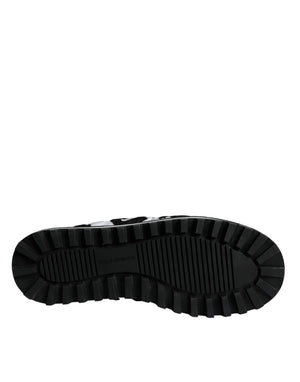 Schwarz Weiß Gesteppte Logo Sandalen Rutschen Schuhe