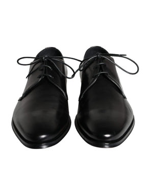 Schwarzes Kalbsleder Derby Herren Anzugschuhe
