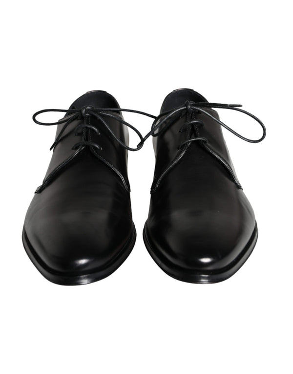 Schwarzes Kalbsleder Derby Herren Anzugschuhe