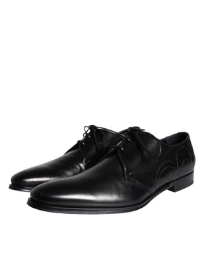 Schwarzes Kalbsleder Derby Herren Anzugschuhe