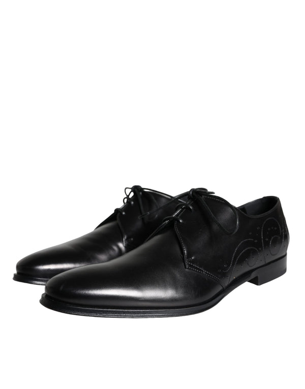 Schwarzes Kalbsleder Derby Herren Anzugschuhe