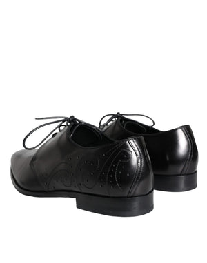 Schwarzes Kalbsleder Derby Herren Anzugschuhe