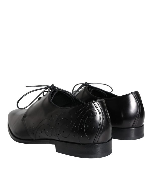 Schwarzes Kalbsleder Derby Herren Anzugschuhe
