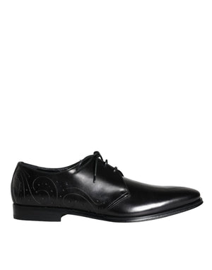 Schwarzes Kalbsleder Derby Herren Anzugschuhe