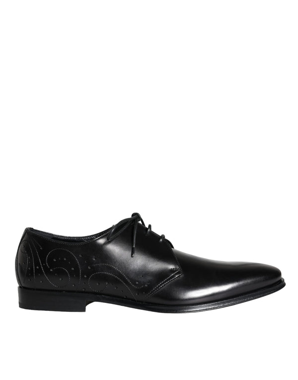 Schwarzes Kalbsleder Derby Herren Anzugschuhe