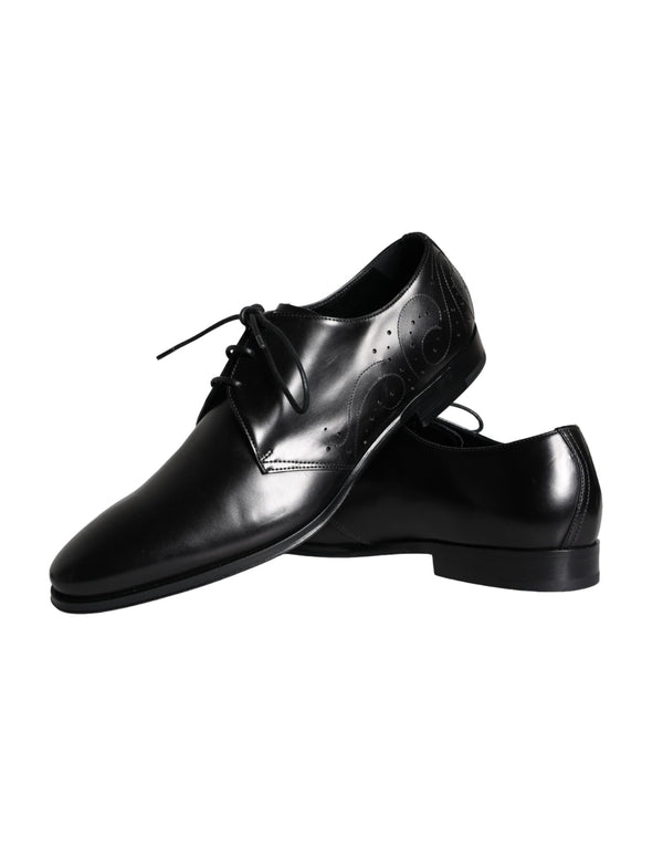 Schwarzes Kalbsleder Derby Herren Anzugschuhe