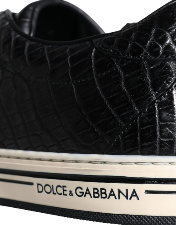 Schwarz Leder Männer Low Top Turnschuhe Schuhe