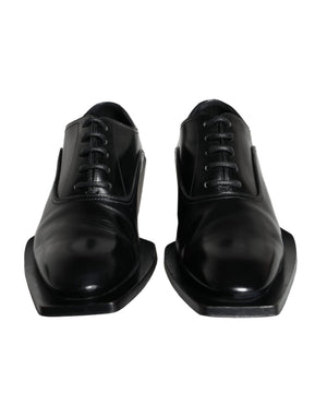 Schwarzes Kalbsleder Derby Dress Herrenschuhe