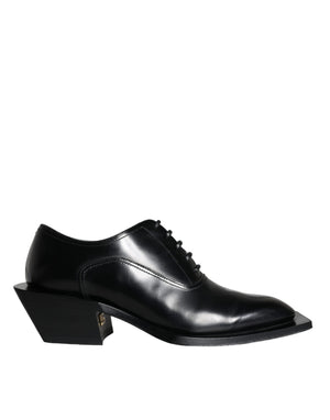 Schwarzes Kalbsleder Derby Dress Herrenschuhe