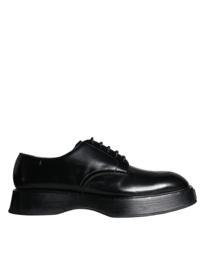 Schwarze Kalbsleder Derby-Schuhe für formelle Anlässe