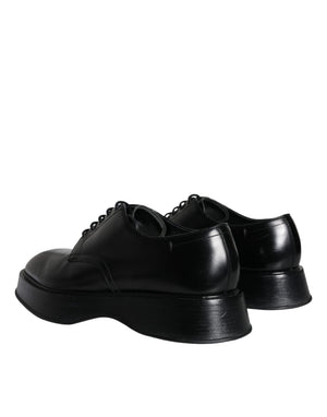 Schwarze Kalbsleder Derby-Schuhe für formelle Anlässe