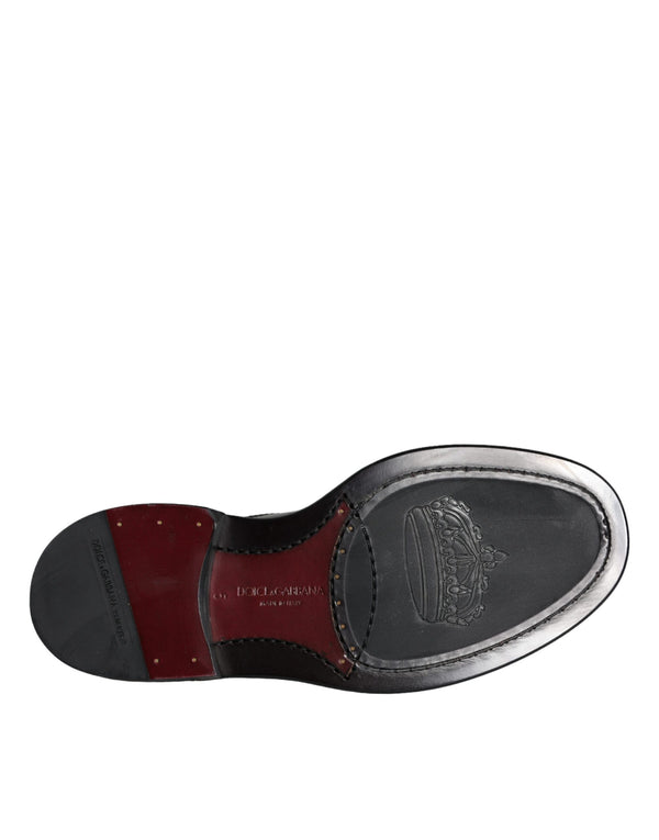 Schwarzes Leder Oxford Wingtip Formale Männer Schuhe