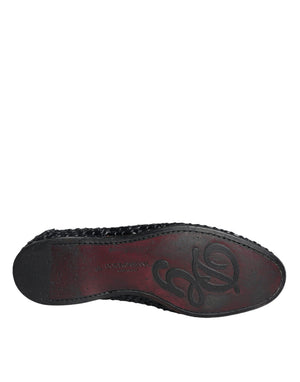 Schwarz gewebt Raffia Slip On Loafers Männer Schuhe
