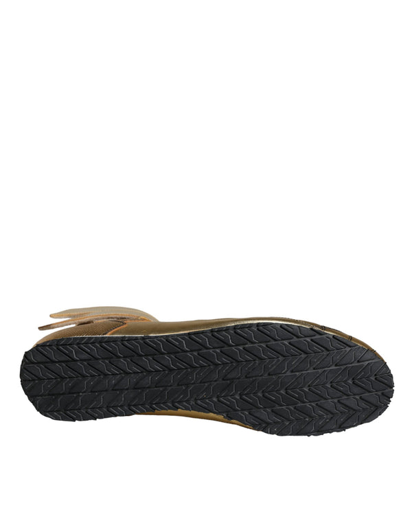 Gold Leder Sartoria High Top Sneakers Schuhe