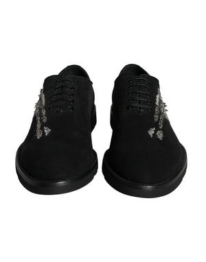 Schwarz Wildleder Sicilia Schnürschuhe Formal Schuhe