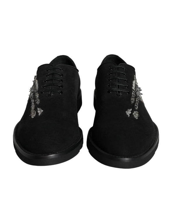 Schwarz Wildleder Sicilia Schnürschuhe Formal Schuhe