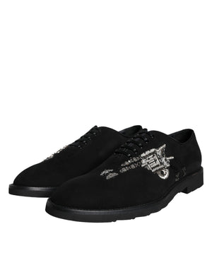 Schwarz Wildleder Sicilia Schnürschuhe Formal Schuhe
