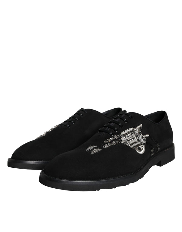 Schwarz Wildleder Sicilia Schnürschuhe Formal Schuhe