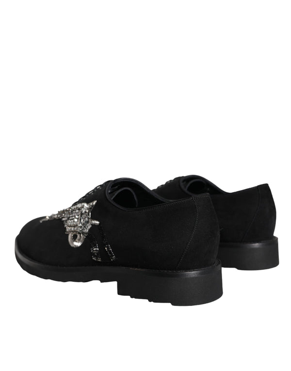 Schwarz Wildleder Sicilia Schnürschuhe Formal Schuhe