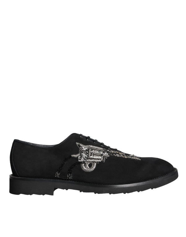 Schwarz Wildleder Sicilia Schnürschuhe Formal Schuhe