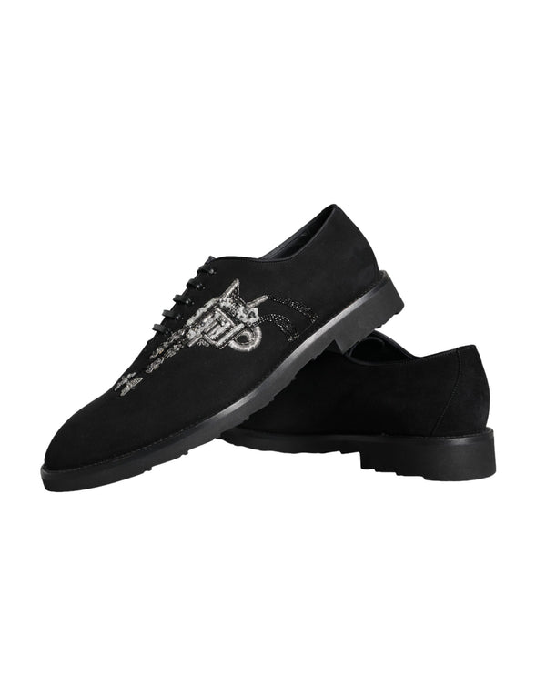 Schwarz Wildleder Sicilia Schnürschuhe Formal Schuhe
