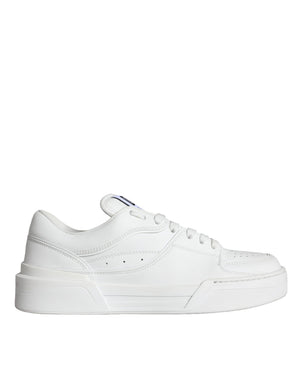 Weiß Miami Leder Low Top Turnschuhe Schuhe