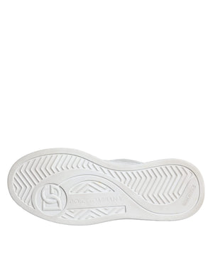 Weiß Miami Leder Low Top Turnschuhe Schuhe