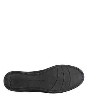 Schwarz Gold Leder Klassische Sneakers Schuhe
