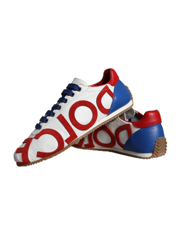 Multicolor Leder Logo Casual Turnschuhe Schuhe