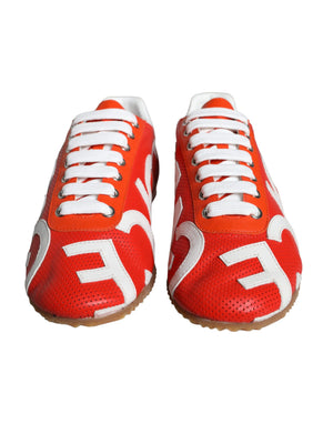 Rot Weiß Leder Logo Casual Turnschuhe Schuhe