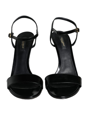 Schwarz KEIRA Leder Heels Sandalen Schuhe
