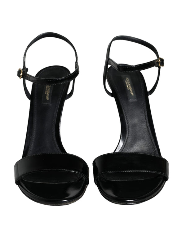 Schwarz KEIRA Leder Heels Sandalen Schuhe