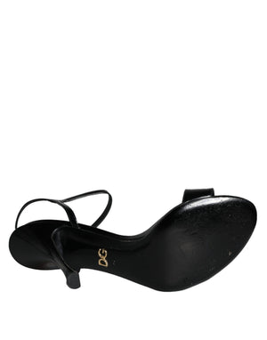 Schwarz KEIRA Leder Heels Sandalen Schuhe