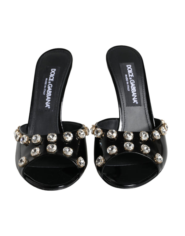 Schwarz Kristall Heels Keira Sandalen Schuhe