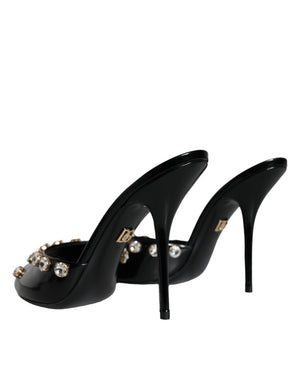Schwarz Kristall Heels Keira Sandalen Schuhe