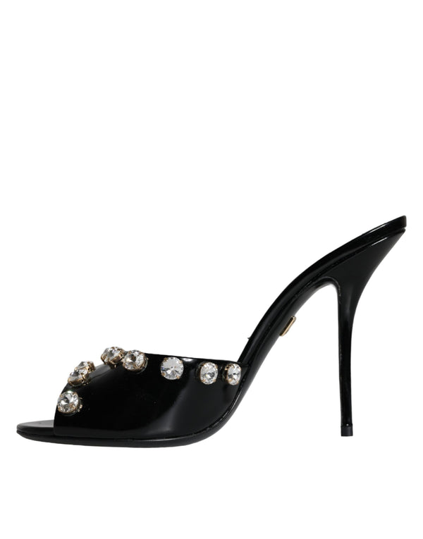 Schwarz Kristall Heels Keira Sandalen Schuhe