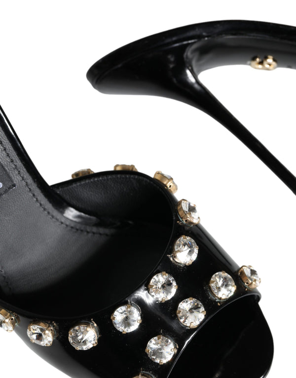 Schwarz Kristall Heels Keira Sandalen Schuhe