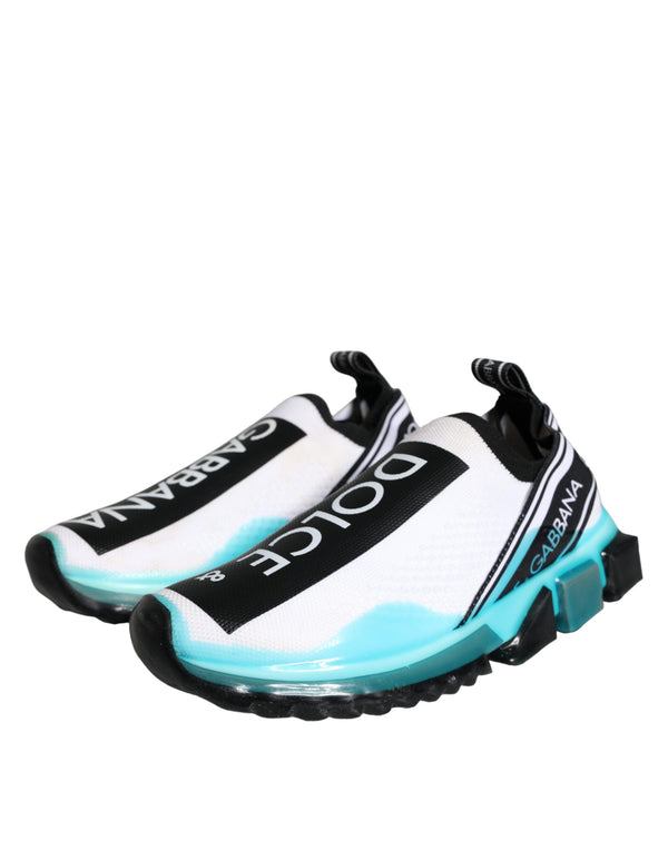 Weiß Blau Slip On Sorrento Turnschuhe Schuhe