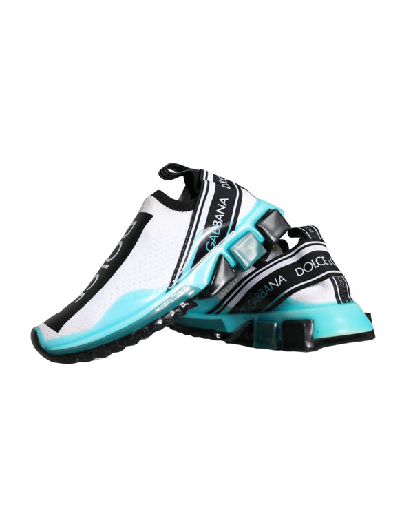 Weiß Blau Slip On Sorrento Turnschuhe Schuhe