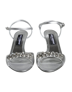 Silberne Crystal AnkleStrap Keira Sandalen Schuhe