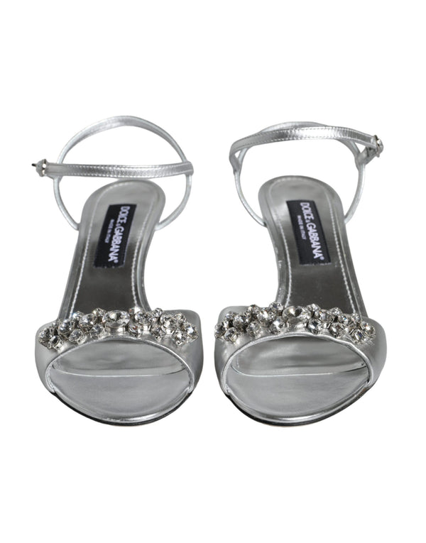 Silberne Crystal AnkleStrap Keira Sandalen Schuhe