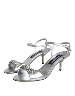 Silberne Crystal AnkleStrap Keira Sandalen Schuhe