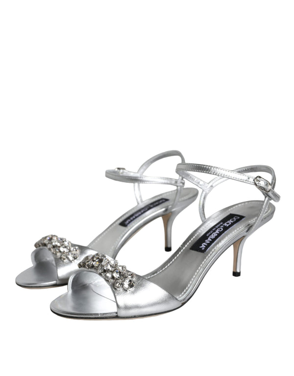 Silberne Crystal AnkleStrap Keira Sandalen Schuhe