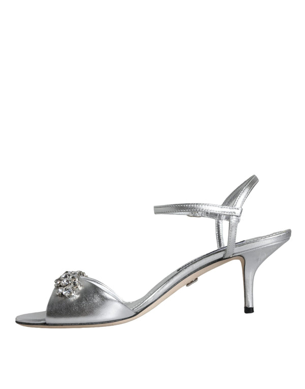Silberne Crystal AnkleStrap Keira Sandalen Schuhe