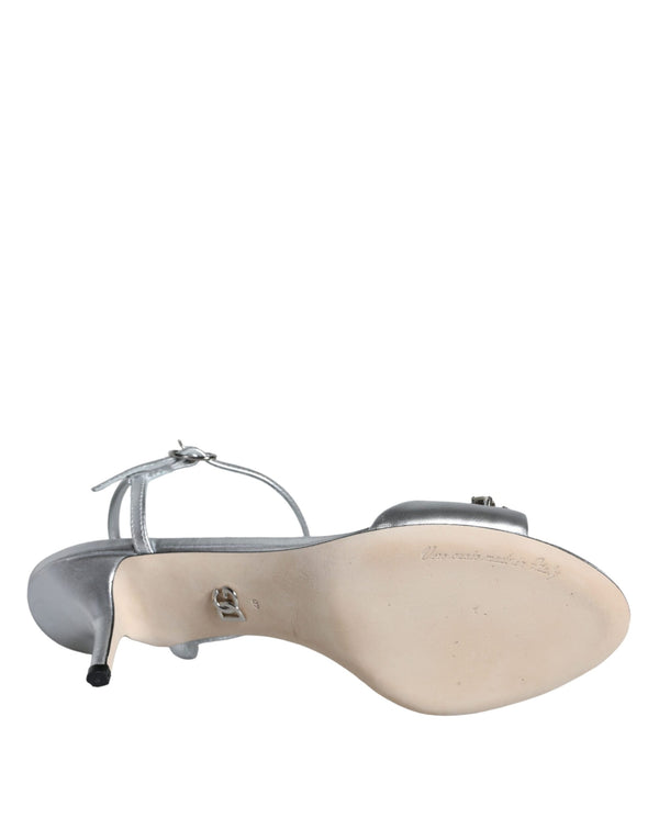 Silberne Crystal AnkleStrap Keira Sandalen Schuhe