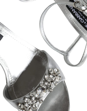 Silberne Crystal AnkleStrap Keira Sandalen Schuhe