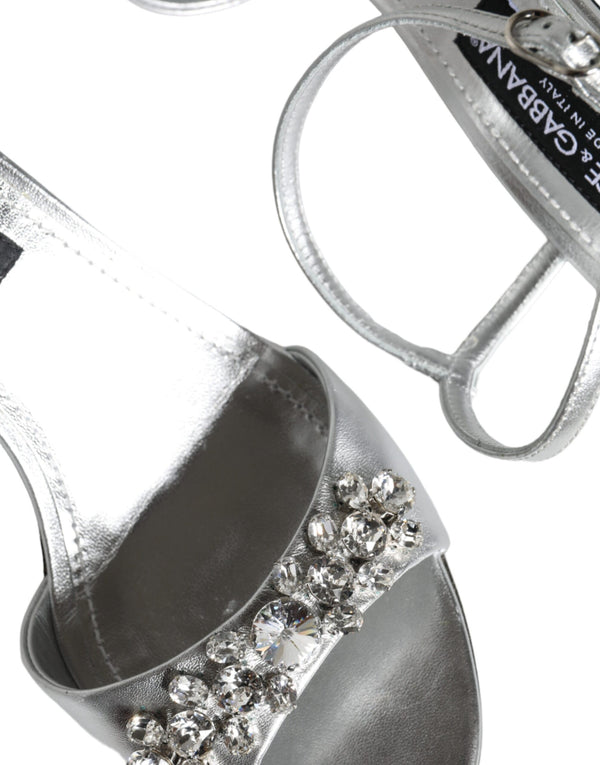 Silberne Crystal AnkleStrap Keira Sandalen Schuhe