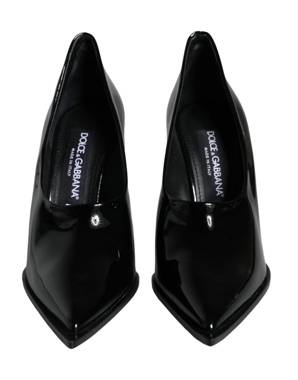 Schwarze Lackleder High Heels Pumps Schuhe