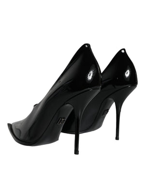 Schwarze Lackleder High Heels Pumps Schuhe
