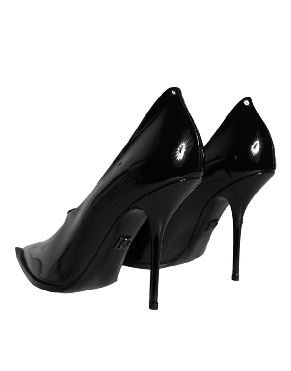 Schwarze Lackleder High Heels Pumps Schuhe